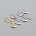Fashion 925 Sterling Silver Jewelry Findings Drop Earring Loop French Hook Nature Pearl18k Gold Plating DIY Accessories Silver