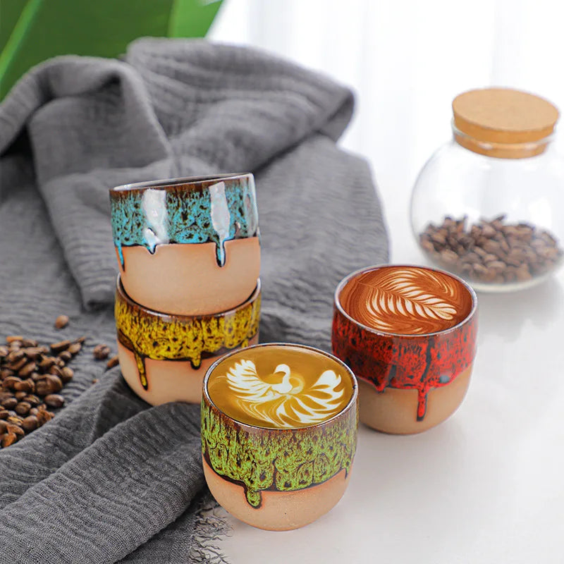 Custom Handmade Cup Japanese Ceramic Tea Cup for Restaurant Household Espresso Coffee Cup