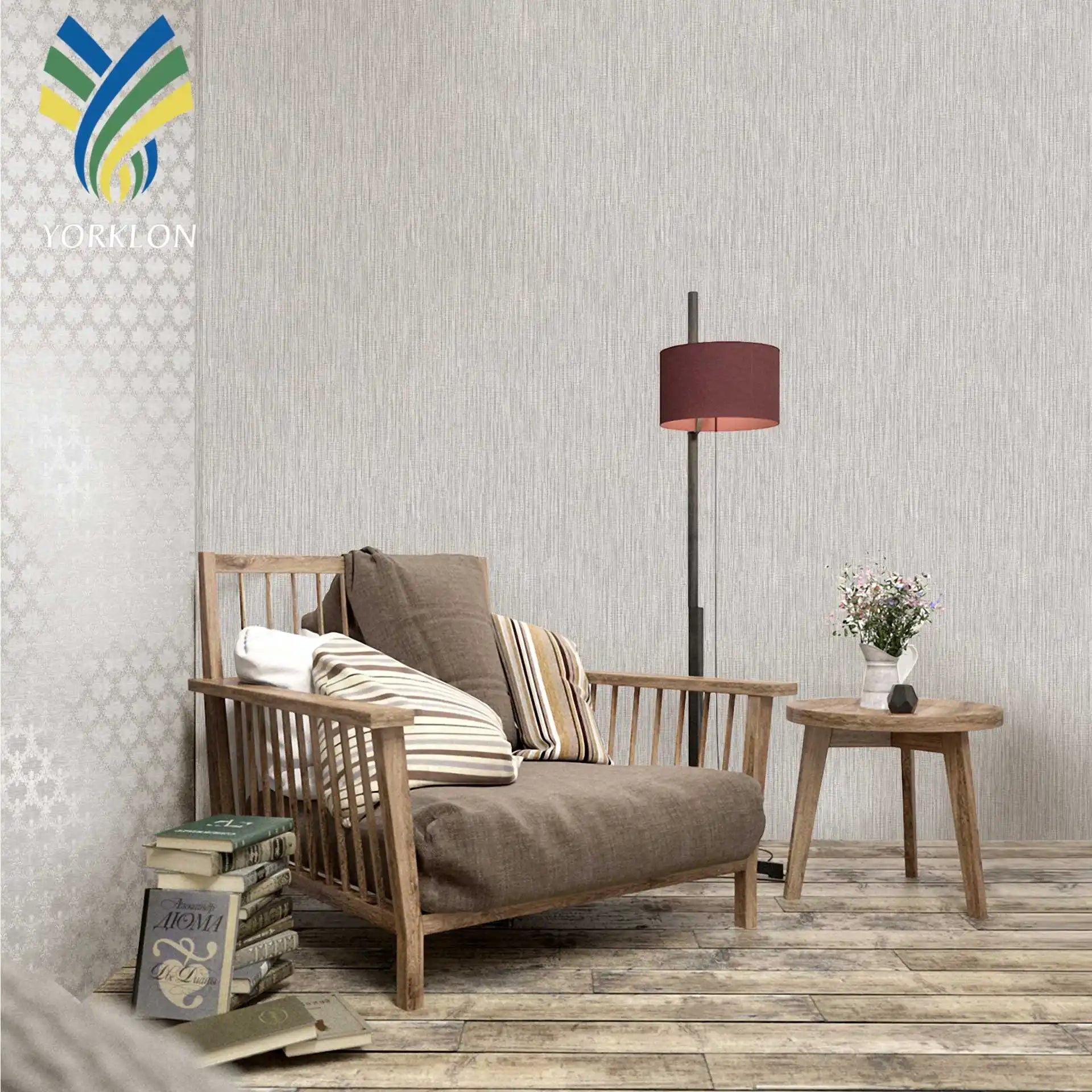 YKPA 2 Modern Nordic Textured Wallpaper Rolls Waterproof Non-Woven Home Design Decor for Bedroom Interior Wall Application