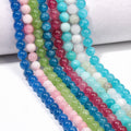 DIY Handmade Pink Opal Jade Morganite Olivine Stone Beads 6/8/10mm for Jewelry Necklace Bracelet Accessories