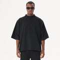 Men's Summer Custom T-shirt Half Sleeve Tshirt Formal New Simple Round Collar Pure Cotton 300Grams Short Color Boxy Fit T-shirt