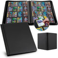 Premium Card Binder 16 Pocket PU Cover for 1000+ Cards Sturdy Card Collection Album