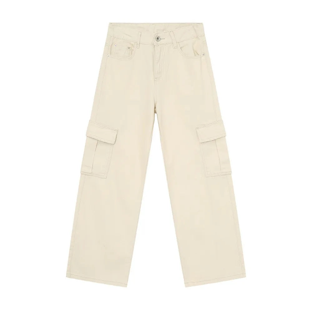 2025 Plain Styles Denim Cargo Jeans Quality Jeans Men Pant Highstreet Beige Jeans Men