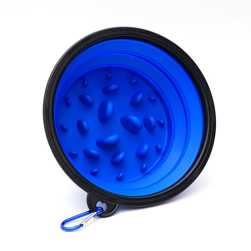 Factory Price Portable Anti-choking Collapsible Pet Dog Food Water Feeding Slow Feeder Travel Bowl