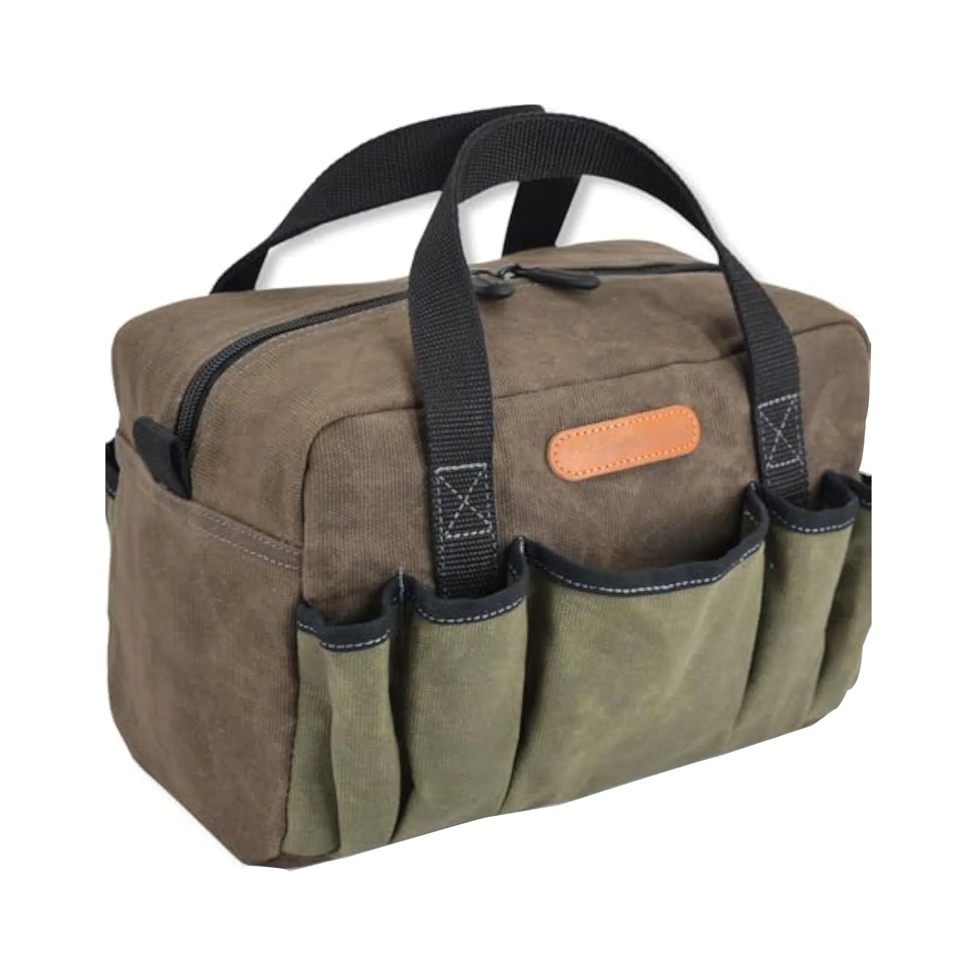 Good Price 14-Pockets Waxed Canvas HVAC Tool Bag Electrician Tool Bag Small Tool Bag Organizer