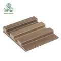 MUMU DESIGN Japanese Interior Wooden Partition Board Wood Finish 3D All Black Fluted Wall Panel