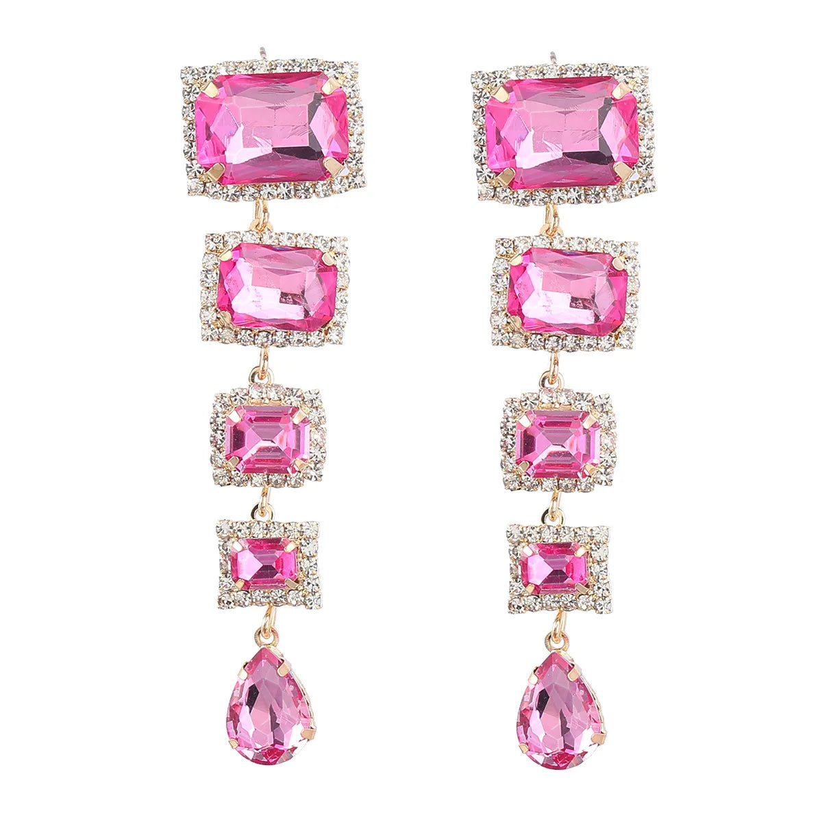 Wholesale Price Fashion Stud Earrings for Women Alloy Rhinestone Jewelry Accessories Gift Idea