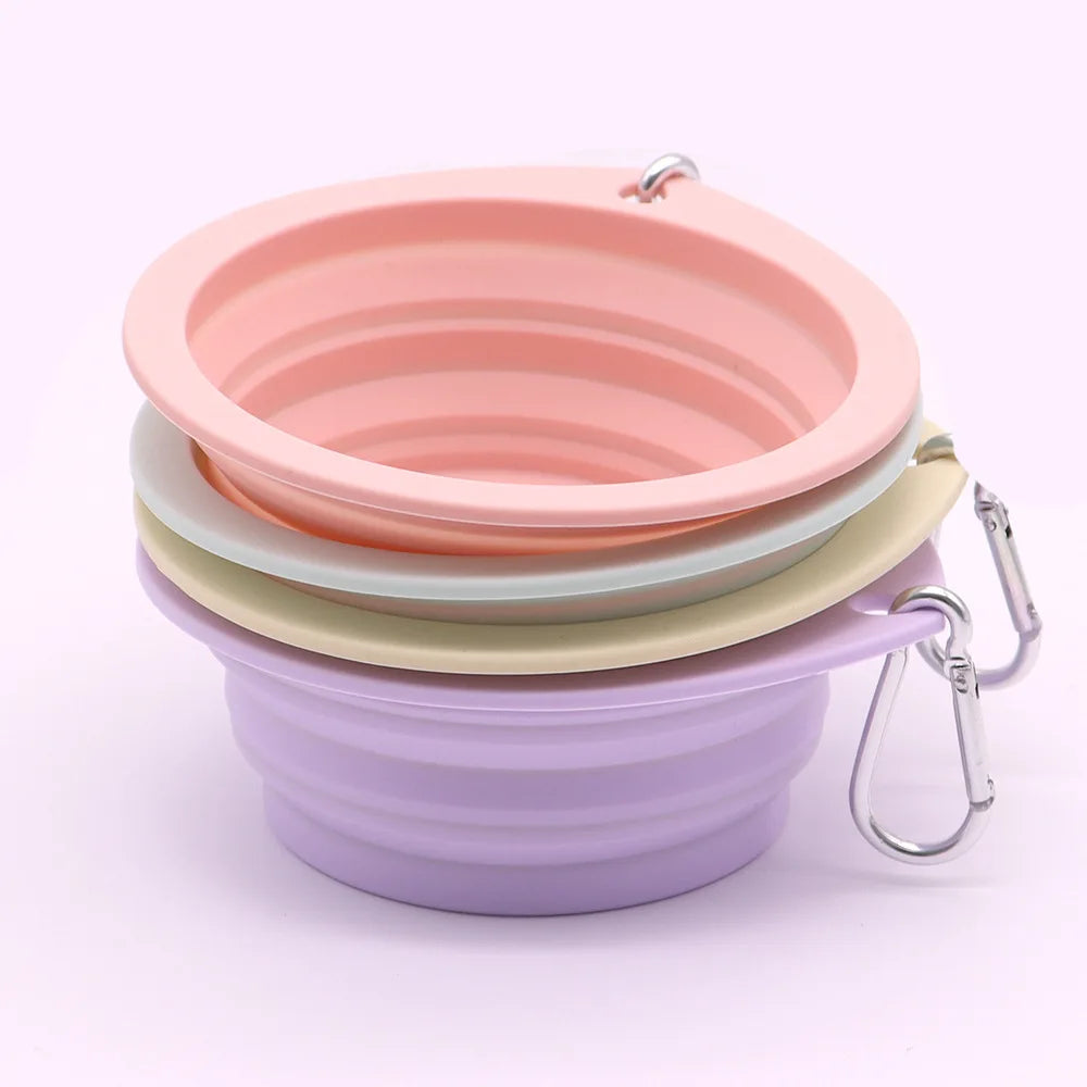 Wholesale Eco-Friendly New Silicone Collapsible Water Hanging Pet Bowl