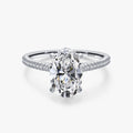 Ailmay Genuine 925 Sterling Silver Fashion Generous Oval Cut Sparkling CZ Rings for Women Wedding Engagement Jewelry Gif