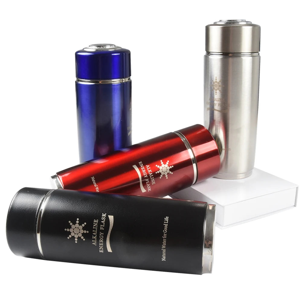Sun Pattern Nano Alkaline Stainless Steel Vacuum Flask Thermos Water Bottle High Temperature Resistance 420ml Capacity 6-12