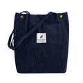 Wholesale Corduroy Bag Tote Fashion Corduroy Shoulder Shopping Bag Reusable Custom Women Girl Corduroy Bag
