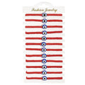 12 Pcs/set Evil Turkey Blue Eyes Red Black Rope Hand Woven Bracelet Adjustable Friendship Jewelry Lucky Red String Bracelet