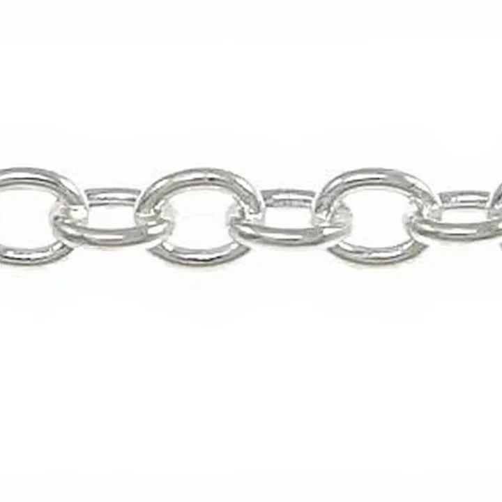 Sterling Silver Chain Roll 2x1.5x0.35mm Silver Chains 925 Jewelry Findings