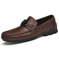 Fashion Men's Loafers Round Toe Caps Trendy Formal Office Shoes Luxury Italian Handmade Leather Shoes Banquet Wedding Shoes Men