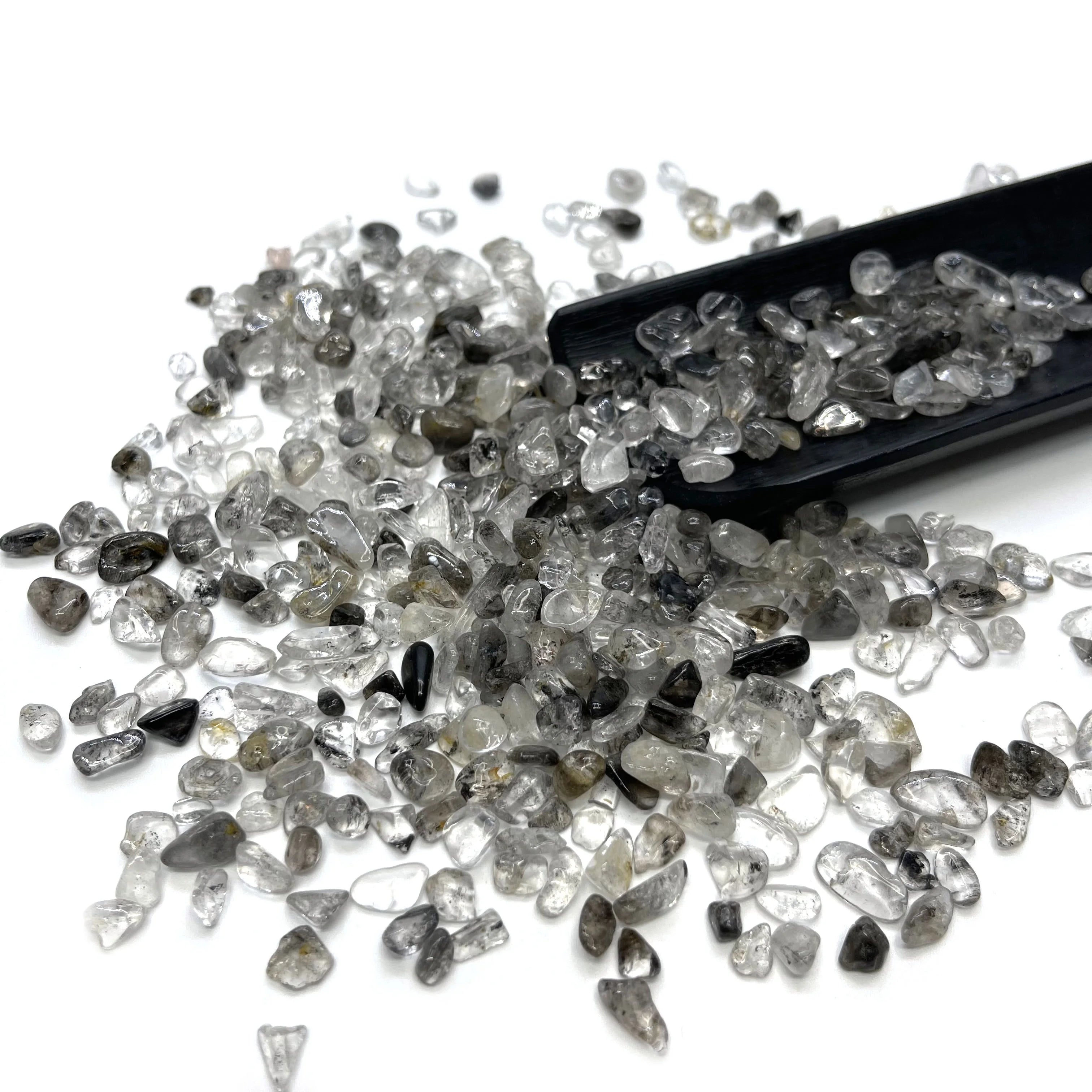 Natural Healing Stones Crystal Garden Quartz Green Ghost Phantom Gravel Tumbled Stone