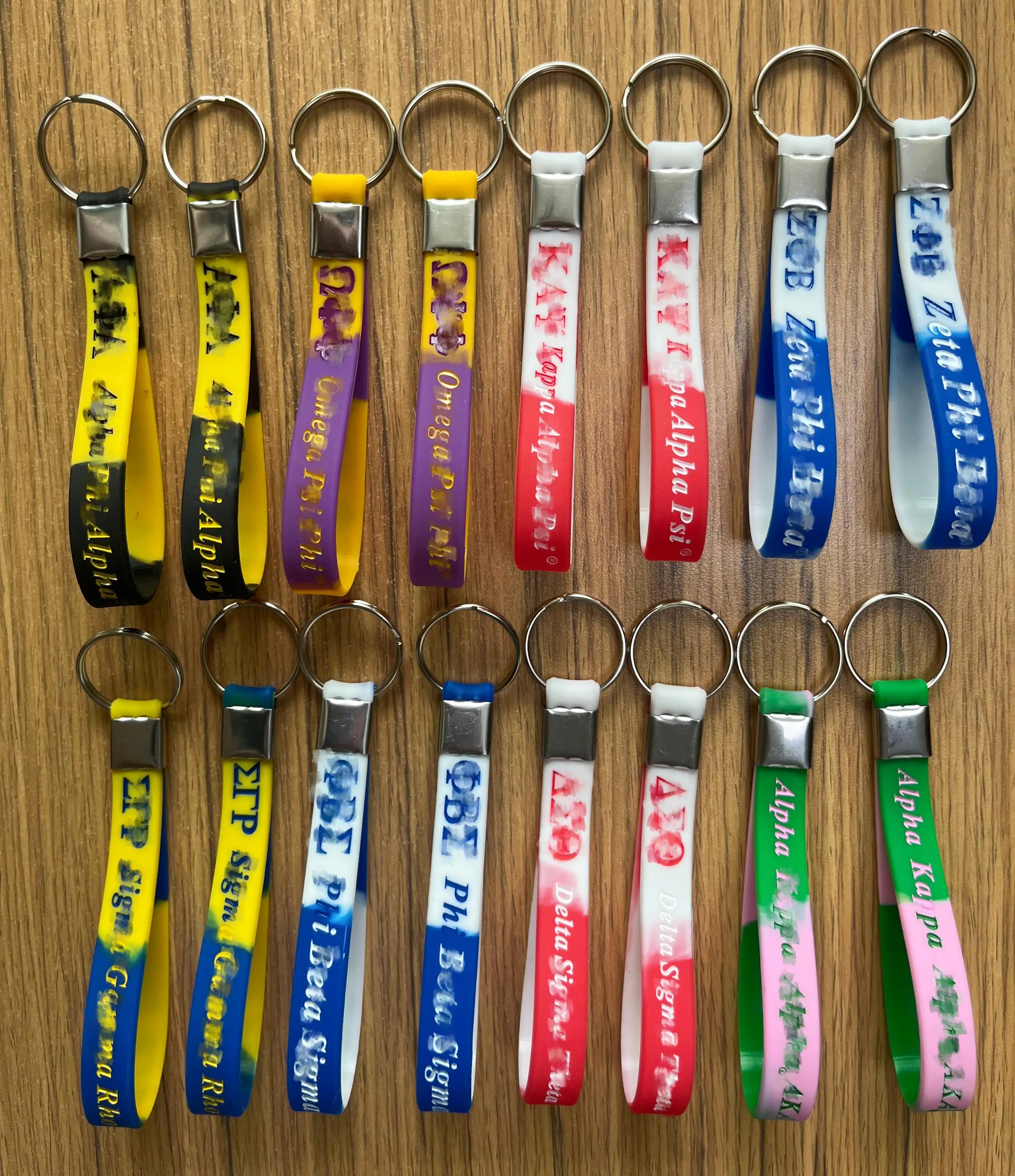 Soft Rubber Silicone Wristband Keychain Silicone Key Ringsilicone Key Holders