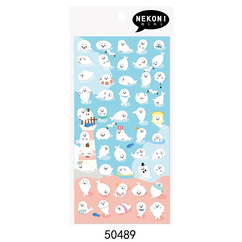 Nekoni Decorative Decals Cartoon Stickers Kawaii Sticker Custom PVC Vinyl Decal Adhesive Decals for Kids Stickers
