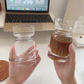 Solhui Creative Shape Glass Coffee Cup Transparent Juice Glasses Tumbler