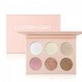 Vegan Cruelty Free Private Label Waterproof Cosmetics Makeup Shimmer Powder DIY Highlighter Contour Blush Palette