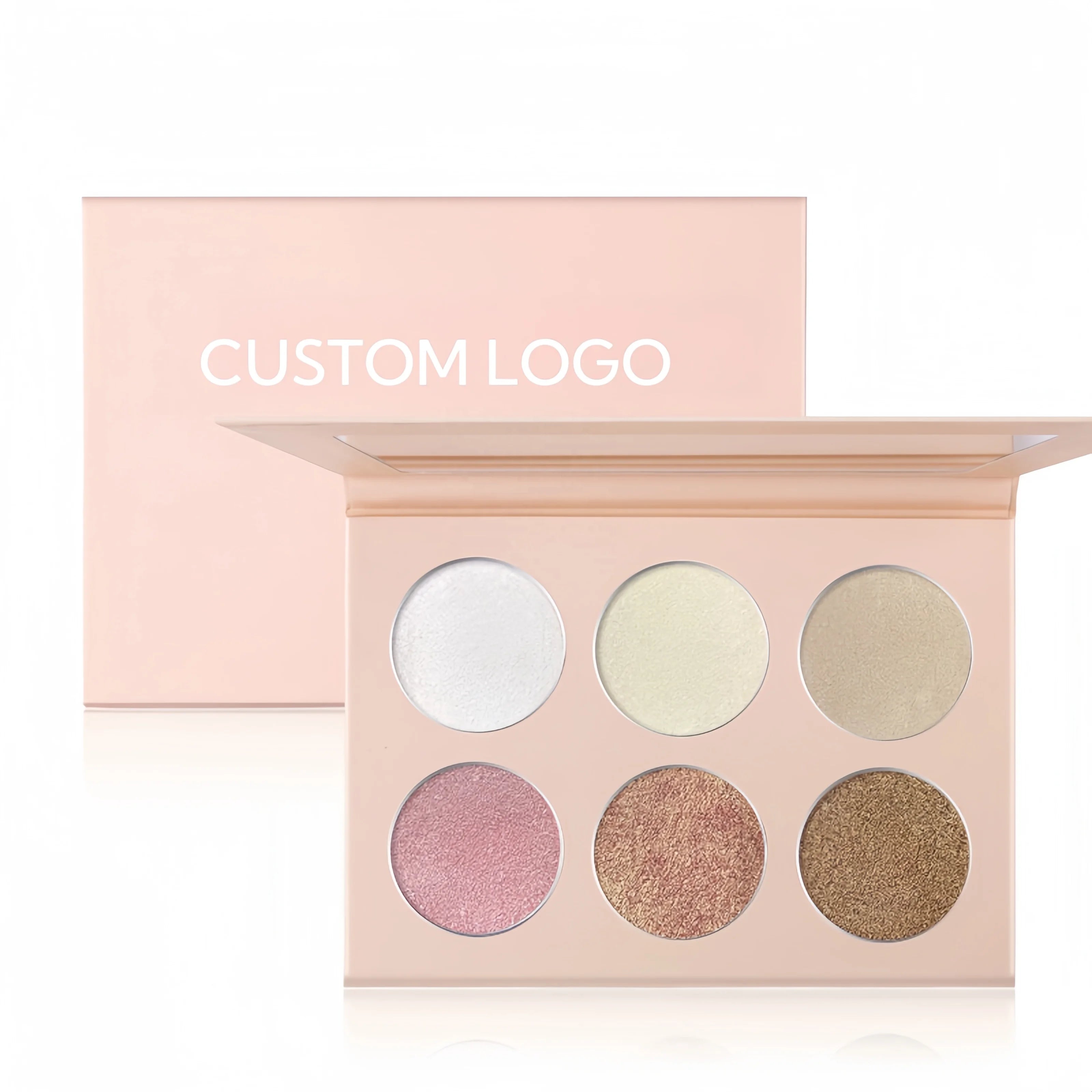 Vegan Cruelty Free Private Label Waterproof Cosmetics Makeup Shimmer Powder DIY Highlighter Contour Blush Palette