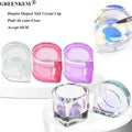 New Droplet Shaped Nail Crystal Cup High-end Nail Art Crystal Cup Thickened With Lid Colored AB Glass Nail Dappen Dish