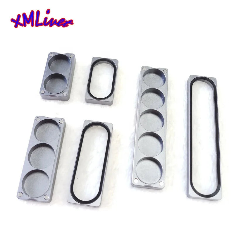Wholesale Xmlivet Grey Aluminum Alloy 2/3/5pcs Pool Cue Tip Cases Magnetic Billiard Tip Holders Snooker Tip Boxes