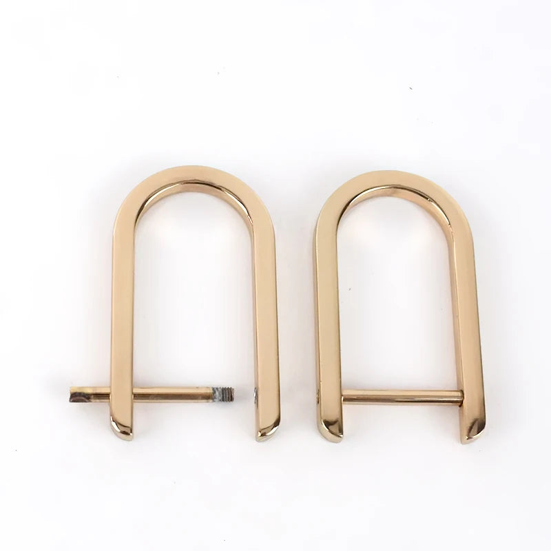 Meetee BF607 DIY Handbag Accessory Detachable Screw D Buckle U Ring Alloy Bag Chain Adjuster Hanger Hooks Clasp Plate Rivet