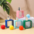 40ml  Square Mixed Color Fancy Perfume Spray Cosmetic Bottle Lotion Serum Plastic Packaging Cosmetics Bottle