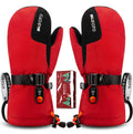 Kids Winter Waterproof Heated Gloves Mittens with Electric Battery for Skiing and Cycling Warmer Hand Cover for Children