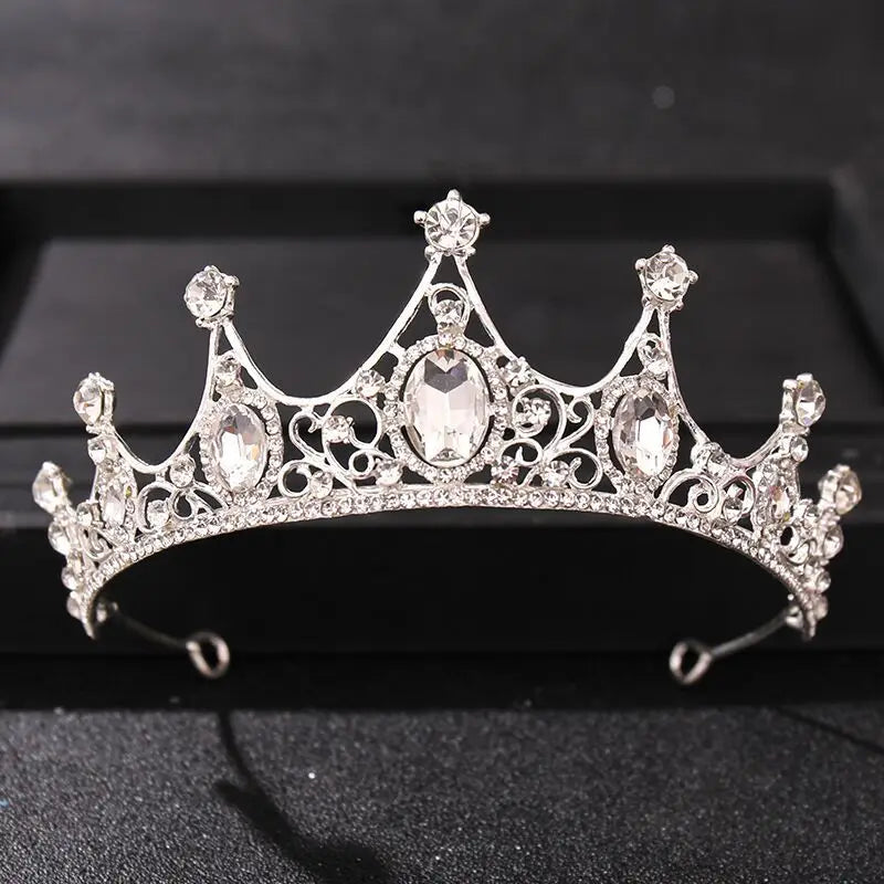Girl Hair Tiara Waterdrop Crystal Kids Tiara Crown Wedding Hair Accessories