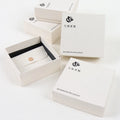 Custom Logo Textured Paper Cardboard Lid and Base Ring Boxes for Necklace Jewellery Packaging