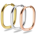 Stainless Steel Earring Wire Hoop Drop Rectangle Earring Jewelry Unisex for Women and Men
