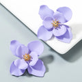 HOVANCI 3 2021 Bohemia Double Layers Flower Stud Earrings Multicolor Polymer Clay Flower Stud Earrings