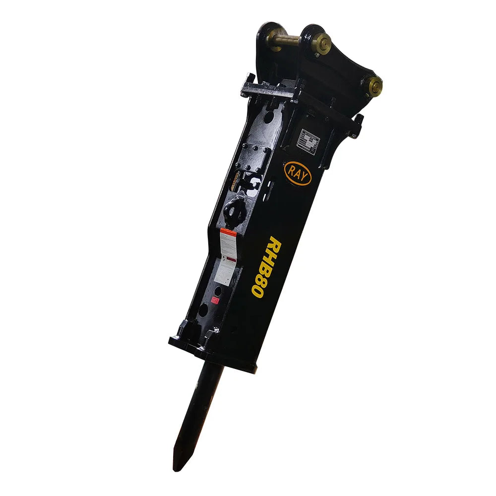 RAY ATTACHMENTS Skid Loader Hydraulic Rock Breaker Hammer for 4-7 Ton Excavators 1 Year Warranty