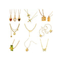 New Style Jewelry 18K Gold Plated Colorful Cubic Zirconia Wedding Cheap Fashion Chain Necklace