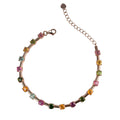 Elegant Rose Gold Plated Silver 925 Jewelry Natural Tourmaline Bracelet for Women Anniversary Gift