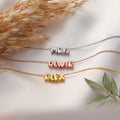 New Custom Name Charms Brass 18K Gold Plated Children's Necklace Letter A-Z Jewelry DIY