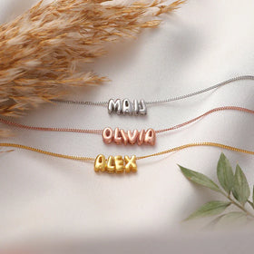 New Custom Name Charms Brass 18K Gold Plated Children's Necklace Letter A-Z Jewelry DIY