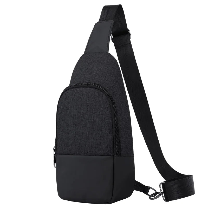 Wholesale OEM Custom logo Men Waterproof Light Korean Style Crossbody Trend Mens Chest Bag Sling Bag
