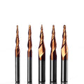 Weitol HRC 55 Two Flutes Taper Spiral Ball Nose End Mill Router Bits Cutting Tools for Wood/MDF /PVC Cnc Tools