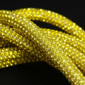 Sparkling Lemon Yellow Round Rhinestone Rope | Flexible Cotton Core Crystal Cord for Hoodie Drawstring Sneakers DIY