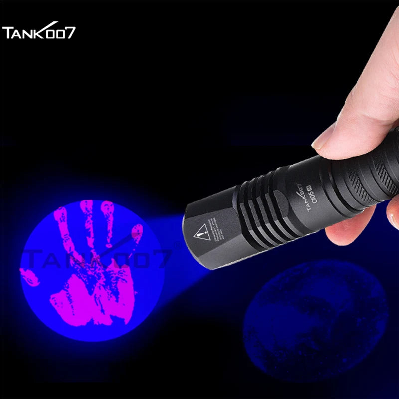 Tank007 CI05 Uniform Lanterna Blacklight Flashlight for Antiques Apprasial 395nm UV Torch Painting Inspection Uniform Flashlight