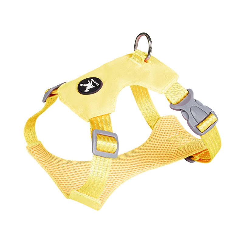 For Lightweight Comfortable Small Dog Harness Solid Pattern Polyester Mesh Padded No Choke Design Buckle Closure Cut Style