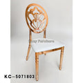 Modern Round Back Stacking Gold and White PU Leather Dining Banquet Wedding Chair Home Furniture Hotel Use