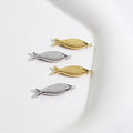 High Texture Embossed Fish Pendant DIY Jewelry Accessories Stainless Steel Titanium Steel Polished Necklace Earring Accessories