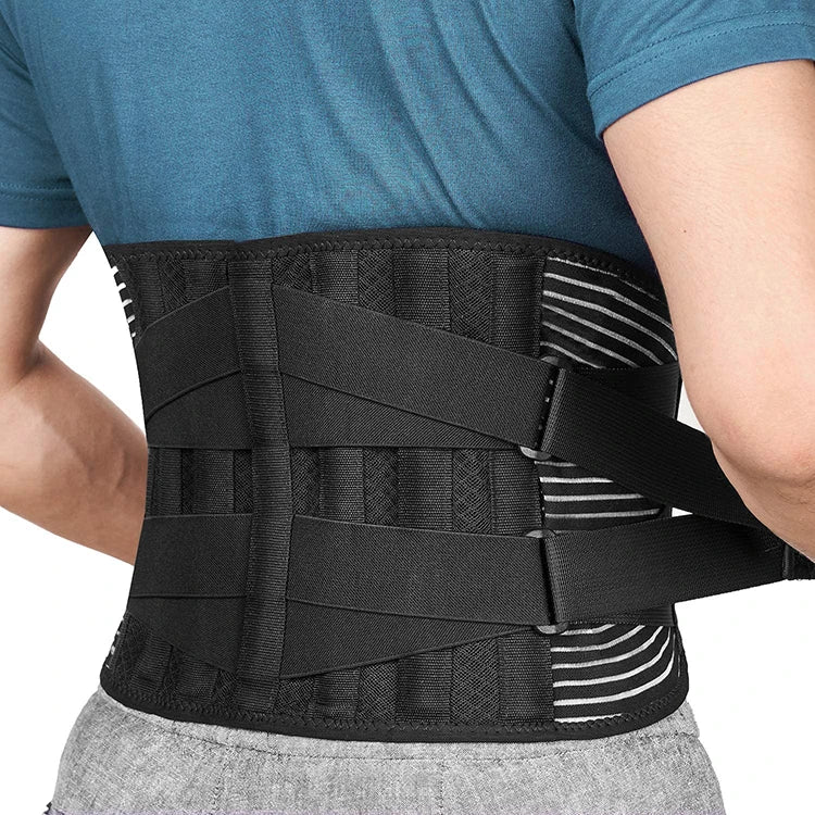 OEM Durable Breathable Polyester/Nylon Back Support Belt 6 Stays for Lower Back Pain Relief Professional Protection for
