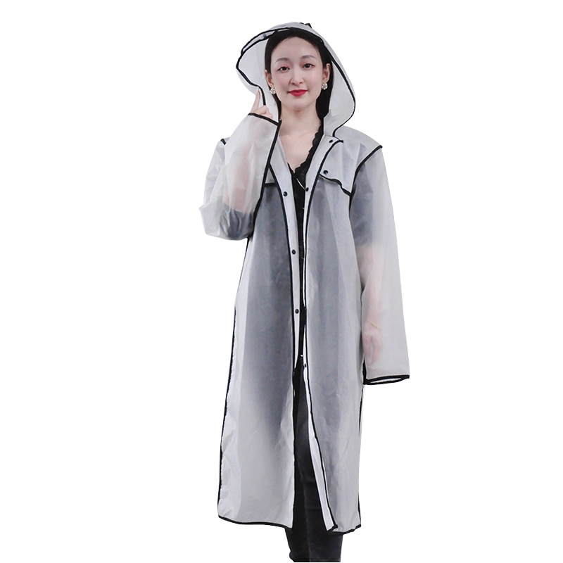 Quality Durable Waterproof PVC Raincoat Custom Logo Reusable Portable Outdoor Camping Rainwear for Adults Modern Style Fashion