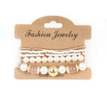 New Design Bohemian Minimalist Bracelet Handmade Glass Beaded Colorful Pearl Bracelet Set for Women