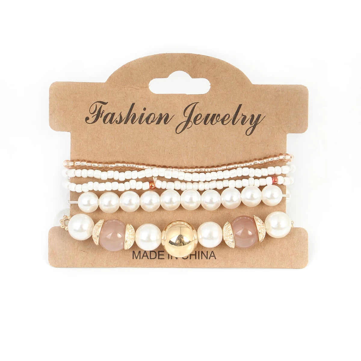 New Design Bohemian Minimalist Bracelet Handmade Glass Beaded Colorful Pearl Bracelet Set for Women
