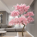 Small Decorative Plastic Artificial Cherry Blossom Trees Christmas Style Plant Pattern for Stylish Home Decor